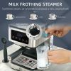 Home Kitchen Coffee Latte Cappuccino Espresso Machine with Milk Frother Wand