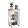 Kitchen Cart Sonex, Kitchen, White / Light Oak