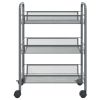 3-Tier Kitchen Trolley Gray 18.1"x10.2"x25.2" Iron