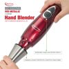 Betty Crocker BC-3302CMR Two Speed Hand Blender with Included Beaker Red