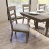 Upholstered pine wood Dining Chairs (19.1*24*37.4inch)Set of 2, Dining Room Kitchen Side Chair Ladder Back Side Chairs Gray