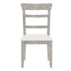 Upholstered pine wood Dining Chairs (19.1*24*37.4inch)Set of 2, Dining Room Kitchen Side Chair Ladder Back Side Chairs Gray