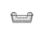 Oceanstar Stackable Metal Wire Storage Basket Set for Pantry, Countertop, Kitchen or Bathroom – Black, Set of 2