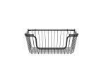 Oceanstar Stackable Metal Wire Storage Basket Set for Pantry, Countertop, Kitchen or Bathroom – Black, Set of 2