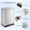 13.2 Gal Stainless Steel Trash Can with Lock Device