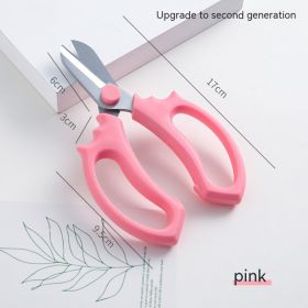 Flower Decoration Pruning Shears Household Garden Shears Knife Stainless Steel (Option: Pink 2)