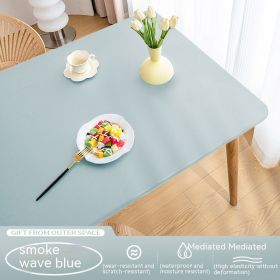 Sheepskin All-inclusive Tablecloth Waterproof And Oil-proof Disposable Anti-scald Tablecloth (Option: Smoke Blue-Suitable For 80X120cm)