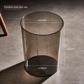 Trash Can Transparent Trash Can (Option: High Grade Gray XL)