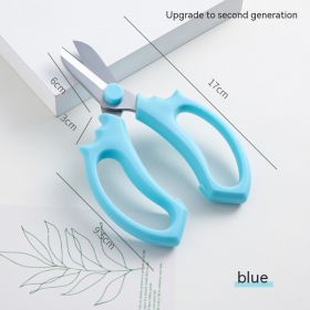 Flower Decoration Pruning Shears Household Garden Shears Knife Stainless Steel (Option: Blue 2)