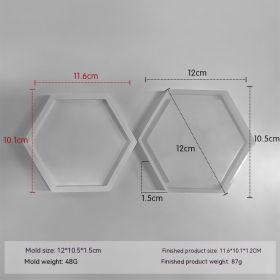 Epoxy Mold Diy Handmade Crystal Glue Resin Silicone Mold Homemade Plaster Tray Mat Coaster (Option: Hexagon)