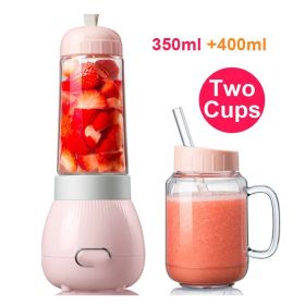 Portable Household Small Electric Juicer (Option: Pink-US)