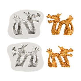 Chinese Dragon Fondant Cake Decoration Silicone Mold (Option: Gray B168B169 Pairs)