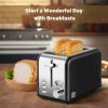 Retro Stainless-Steel Style 2-Slice Toaster