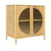 Bamboo 2 door cabinet, Buffet Sideboard Storage Cabinet, Buffet Server Console Table, for Dining Room, Living Room, Kitchen, Hallway