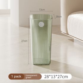 Corner Trash Bin Domestic Toilet Living Room Bedroom Good-looking Simple And Light Luxury (Option: Transparent Green)