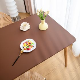 Sheepskin All-inclusive Tablecloth Waterproof And Oil-proof Disposable Anti-scald Tablecloth (Option: Brown Tea-Suitable For 90X140cm)