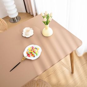 Sheepskin All-inclusive Tablecloth Waterproof And Oil-proof Disposable Anti-scald Tablecloth (Option: Light Coffee Color-Suitable For 80X120cm)